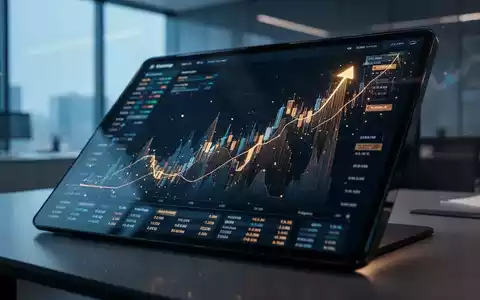Abstrakte Darstellung eines steigenden Aktienkurs-Charts auf einem modernen Finanzterminal. - Foto: über boerse-global.de