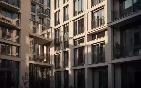 Moderne Wohnhausfassade in Berlin als Symbol für die politische Debatte um die Vergesellschaftung von Immobilien. - Foto: über boerse-global.de