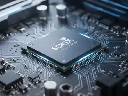 Nahaufnahme eines modernen SSD-Chips auf einer Computer-Platine mit Fokus auf die komplexe Schaltkreisstruktur. - Foto: über boerse-global.de