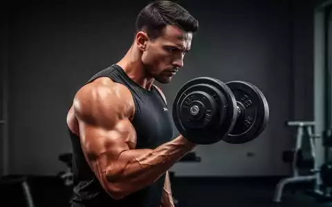 Fokussierter Athlet beim intensiven Hanteltraining im Fitnessstudio zur Veranschaulichung von Kraftaufbau. - Foto: über boerse-global.de