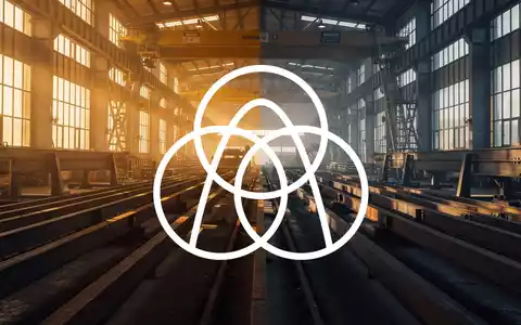 Abstrakte Darstellung einer Industrieanlage bei goldenem Licht, die industriellen Wandel und unternehmerische Teilung symbolisiert. - Foto: über boerse-global.de