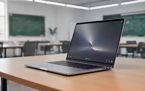 Ein schlankes modernes Laptop auf einem Schreibtisch, das den Wettbewerbswechsel im PC-Markt symbolisiert. - Foto: über boerse-global.de
