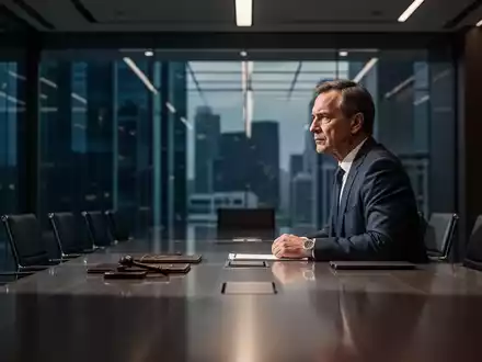 Führungskraft in einem modernen Konferenzraum als Symbol für rechtliche Verantwortung und Haftungsrisiken. - Foto: über boerse-global.de