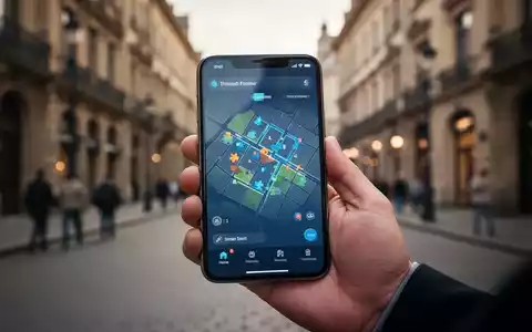 Smartphone mit einer digitalen Rätsel-App vor einer unscharfen Stadtkulisse als Symbol für spielerische Wissensvermittlung. - Foto: über boerse-global.de