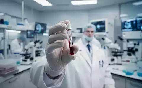 Ein medizinisches Labor, in dem eine Blutprobe in einem Reagenzglas für die diagnostische Analyse vorbereitet wird. - Foto: über boerse-global.de
