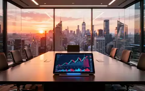 Moderner Konferenzraum mit Blick auf ein Finanzviertel, symbolisch für Unternehmenswachstum und Marktanalysen. - Foto: über boerse-global.de