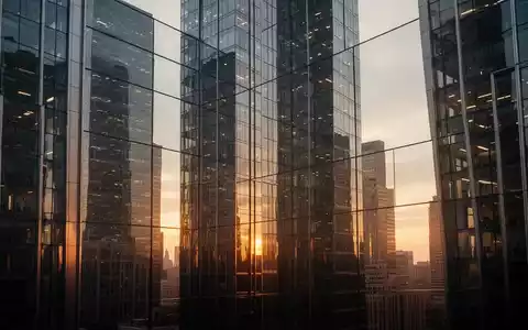 Moderne Büroarchitektur im Finanzviertel bei Sonnenuntergang als Symbol für die Tech-Branche und Finanzmärkte. - Foto: über boerse-global.de