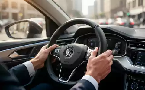 Nahaufnahme von Händen am Lenkrad eines Autos in einer städtischen Umgebung, die Sicherheit und Verantwortung im Straßenverkehr symbolisiert. - Foto: über boerse-global.de
