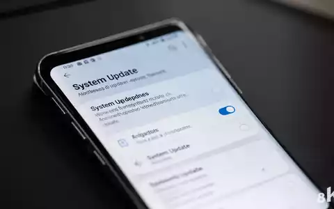Nahaufnahme eines Samsung-Smartphones, das die Update-Einstellungen des Google-Play-Systems anzeigt. - Foto: über boerse-global.de