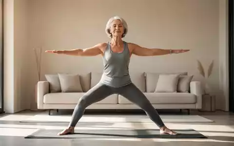 Eine Person über 55 Jahre praktiziert achtsames Yoga in einem hellen, modernen Raum als Symbol für geistige Fitness. - Foto: über boerse-global.de