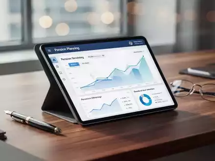 Ein modernes Tablet mit Finanzdiagrammen und Wachstumsstatistiken auf einem Schreibtisch zur privaten Altersvorsorge. - Foto: über boerse-global.de