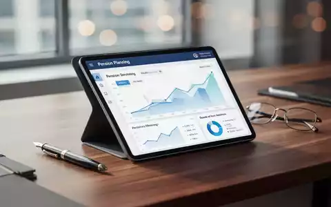 Ein modernes Tablet mit Finanzdiagrammen und Wachstumsstatistiken auf einem Schreibtisch zur privaten Altersvorsorge. - Foto: über boerse-global.de