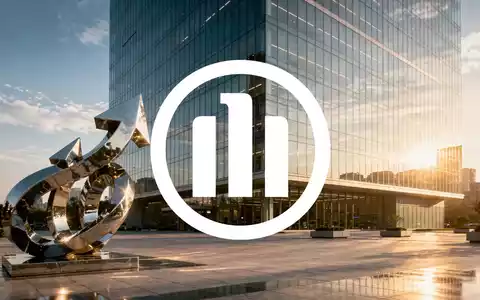 Abstrakte Darstellung von finanzieller Stabilität und modernem Wachstum vor einem gläsernen Bürogebäude bei Sonnenuntergang. - Foto: über boerse-global.de