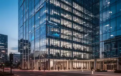 Modernes Bürogebäude bei Dämmerung als Symbol für die finanzielle Situation einer Holdinggesellschaft. - Foto: über boerse-global.de
