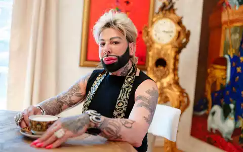 Glööckler in seiner Villa - das Erdgeschoss ist Galerie, oben ist privat. - Foto: Uwe Anspach/dpa