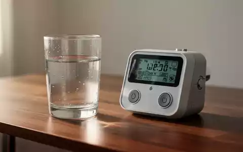 Ein Glas frisches Wasser neben einem modernen Wasserzähler in einem hellen, professionellen Umfeld. - Foto: über boerse-global.de
