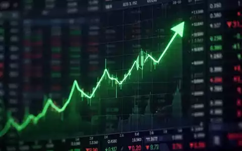 Steigende grüne Börsenkurve auf einem digitalen Bildschirm als Symbol für den Kursanstieg der Pan American Energy Aktie. - Foto: über boerse-global.de