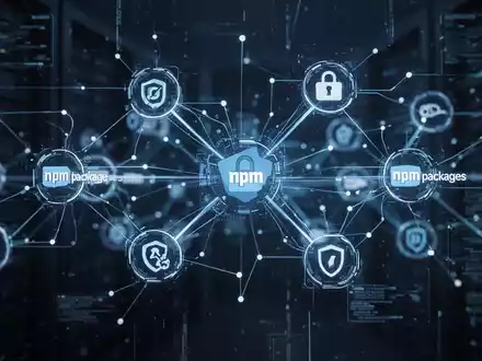 Digitale Visualisierung vernetzter Knoten, die eine Schwachstelle in der Software-Lieferkette darstellen. - Foto: über boerse-global.de