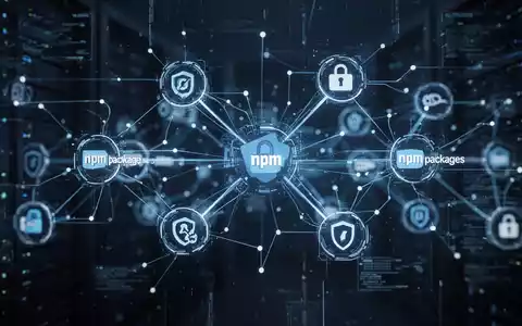 Digitale Visualisierung vernetzter Knoten, die eine Schwachstelle in der Software-Lieferkette darstellen. - Foto: über boerse-global.de