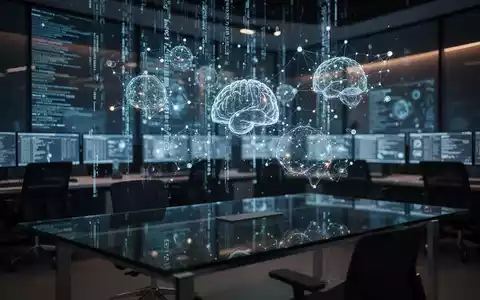 Abstrakte Visualisierung glühender digitaler Datenströme und neuronaler Netzwerkknoten in einer High-Tech-Cybersicherheitsumgebung. - Foto: über boerse-global.de