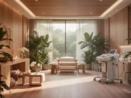 Modern gestalteter Wellness-Bereich in einem Kurort mit natürlichem Licht und moderner Inneneinrichtung. - Foto: über boerse-global.de