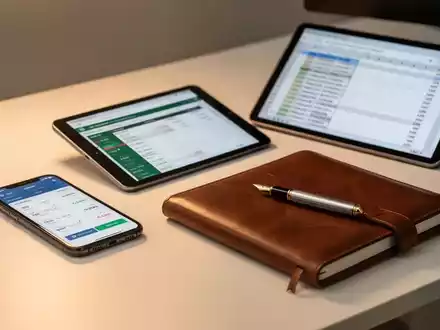 Ein aufgeräumter Schreibtisch mit Smartphone, Tablet und Notizbuch zur strukturierten Finanzplanung. - Foto: über boerse-global.de