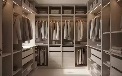 Ein perfekt organisierter, minimalistischer Kleiderschrank mit ordentlich aufgereihten Kleidungsstücken. - Foto: über boerse-global.de