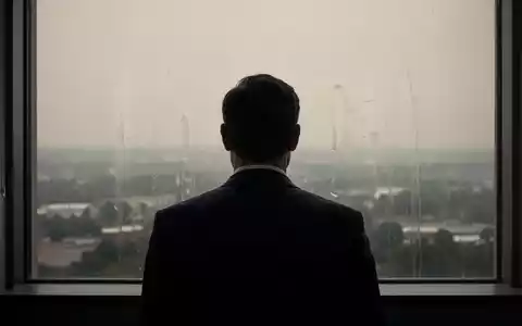 Eine Person blickt nachdenklich aus einem Fenster auf eine hitzige, verschwommene Landschaft als Symbol für psychologische Distanz zur Klimakrise. - Foto: über boerse-global.de