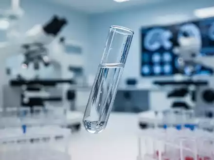Ein medizinisches Reagenzglas mit einer Flüssigkeitsprobe in einem modernen Labor zur Erforschung neurologischer Marker. - Foto: über boerse-global.de