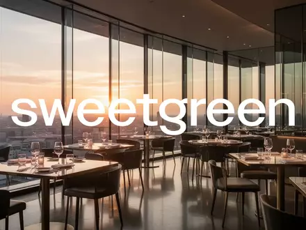 Minimalistisches, modernes Restaurant-Interieur bei Sonnenuntergang als Symbol für die wirtschaftliche Entwicklung. - Foto: über boerse-global.de