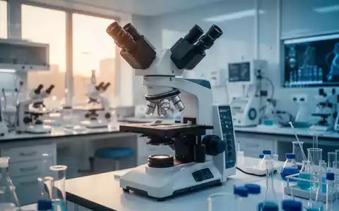 Modernes medizinisches Labor mit Mikroskop und klinischen Geräten in einer sterilen, professionellen Umgebung. - Foto: über boerse-global.de