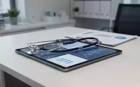 Ein Stethoskop auf einem Tablet mit medizinischen Daten in einem modernen Büro. - Foto: über boerse-global.de