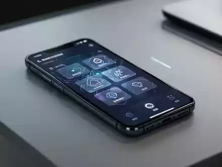 Nahaufnahme eines Smartphone-Bildschirms mit Anzeige der Layout-Anpassungseinstellungen auf einem minimalistischen Schreibtisch. - Foto: über boerse-global.de