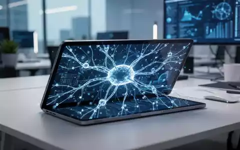 Ein modernes Tablet zeigt leuchtende neuronale Netzwerkmuster als Symbol für KI-Transparenz und digitale Kennzeichnung. - Foto: über boerse-global.de