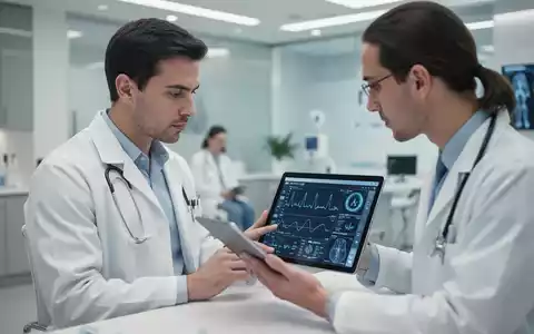 Ein Arzt betrachtet klinische Daten auf einem Tablet in einer modernen medizinischen Praxis. - Foto: ĂŒber boerse-global.de