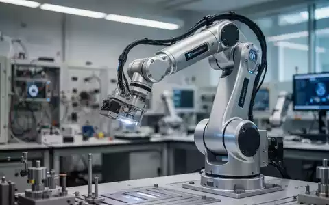 Ein hochmoderner Roboterarm in einem universitären Labor für Mechatronik und Robotik. - Foto: über boerse-global.de