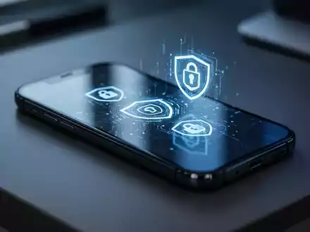 Ein modernes Smartphone auf einem Schreibtisch bei gedimmter Beleuchtung, das Sicherheit und Kontowiederherstellung symbolisiert. - Foto: über boerse-global.de