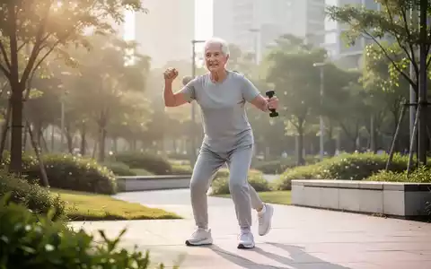Ein aktiver Senior bei leichten Fitnessübungen in einem sonnigen, grünen Park als Symbol für gesundes Altern. - Foto: über boerse-global.de