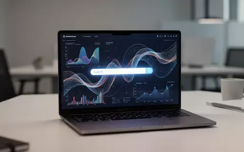 Moderner Arbeitsplatz mit Laptop und Datenvisualisierung zur effizienten digitalen Recherche. - Foto: über boerse-global.de