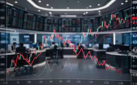 Ein fallender Aktienkurs-Chart auf einem Finanzmonitor, der die Verwässerung von Unternehmensanteilen symbolisiert. - Foto: über boerse-global.de