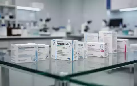 Moderne pharmazeutische Laborumgebung mit medizinischen Verpackungen auf einem Glastisch. - Foto: über boerse-global.de