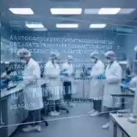 Moderne Laborumgebung mit digitaler Visualisierung biologischer Gensequenzen auf einem Bildschirm. - Foto: über boerse-global.de