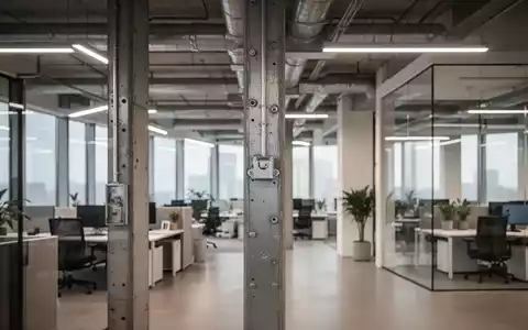 Blick in ein modernes Bürogebäude mit Fokus auf die Architektur und bauliche Strukturen. - Foto: über boerse-global.de