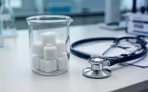 Ein Stethoskop und Zuckerwürfel auf einem Labortisch als Symbol für den Zusammenhang zwischen Ernährung und Asthmasymptomen. - Foto: über boerse-global.de