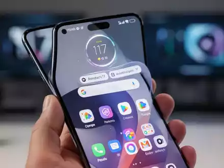 Ein modernes Motorola-Smartphone mit Android-17-Oberfläche und dynamischer Benachrichtigungsinsel. - Foto: über boerse-global.de