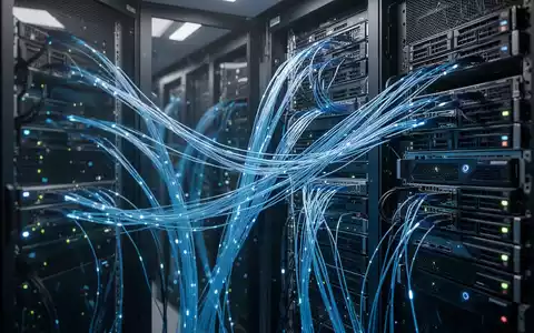Ein moderner Serverraum mit leuchtenden Glasfaserkabeln und Hochleistungsrechnern, die die Entwicklung komplexer KI-Modelle symbolisieren. - Foto: über boerse-global.de