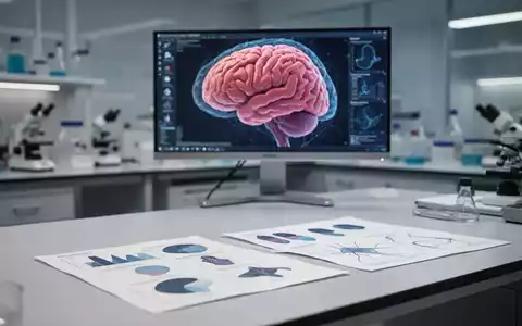 Eine 3D-Visualisierung des menschlichen Gehirns auf einem Monitor in einem modernen medizinischen Forschungslabor. - Foto: über boerse-global.de