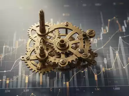 Mechanische Zahnräder kombiniert mit einem Finanzchart als Symbol für den Capital Gearing Trust. - Foto: über boerse-global.de