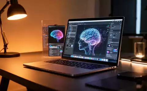 Ein moderner Laptop auf einem Schreibtisch, der die Integration von Adobe Creative Tools mit ChatGPT-KI-Technologie darstellt. - Foto: über boerse-global.de