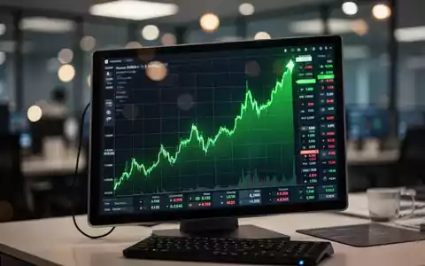 Steigende grüne Aktienkursgrafik auf einem digitalen Monitor als Symbol für den Kursanstieg der Canamera-Aktie - Foto: über boerse-global.de